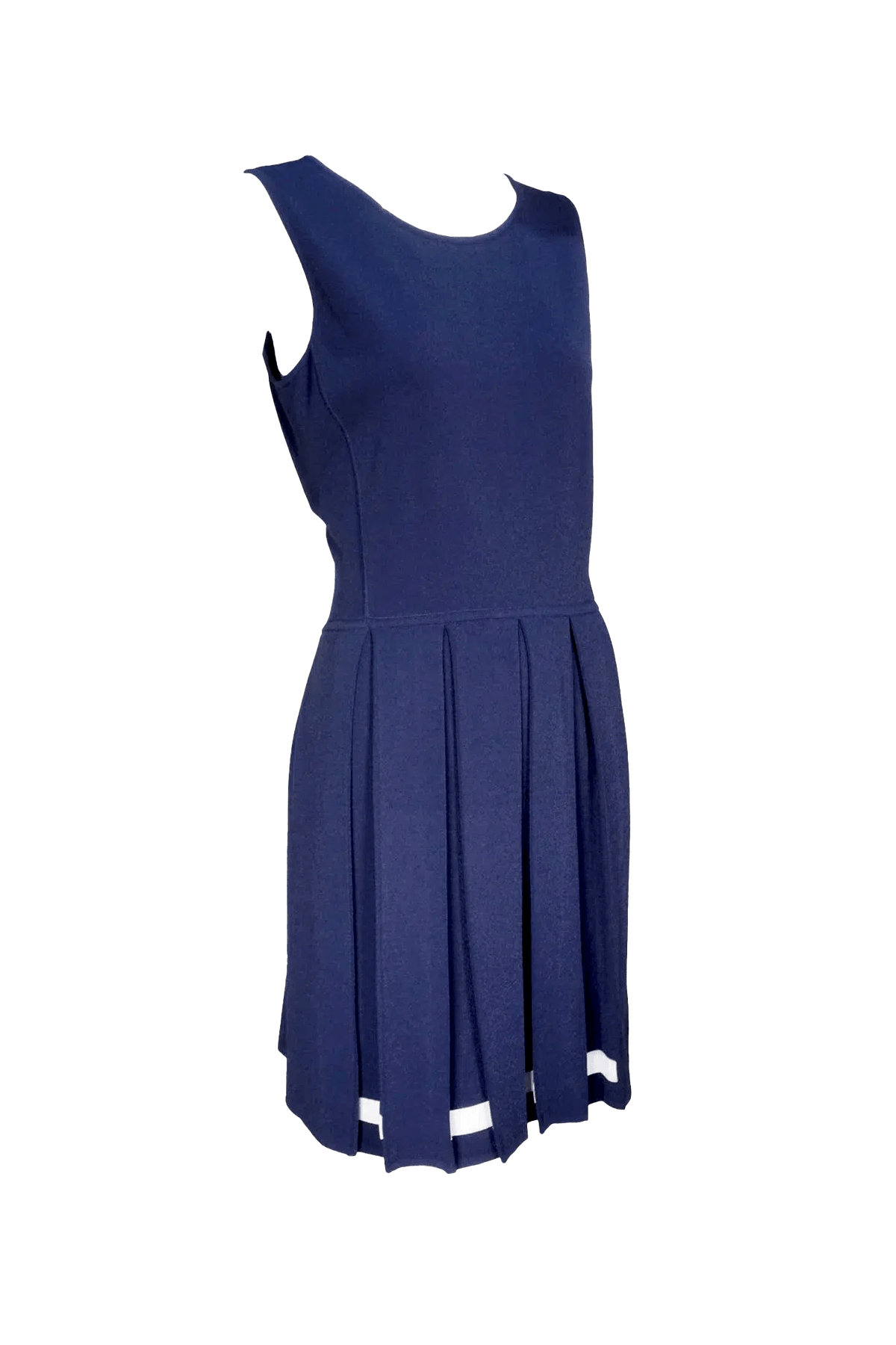 Chanel Size 40 Sleeveless Navy Dress