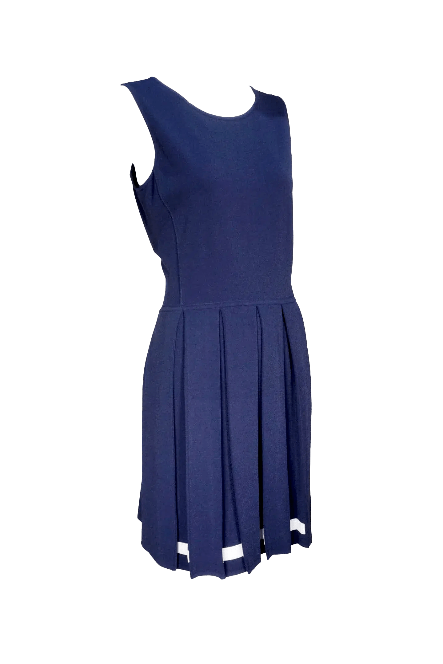 Chanel Size 40 Sleeveless Navy Dress - Foxy Couture Carmel Chanel Size 40 Sleeveless Navy Dress - Foxy Couture Carmel