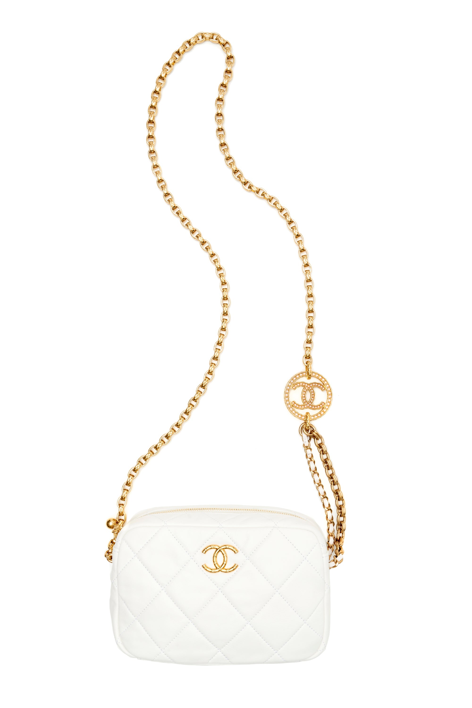 Chanel Small White Camera Bag 2022