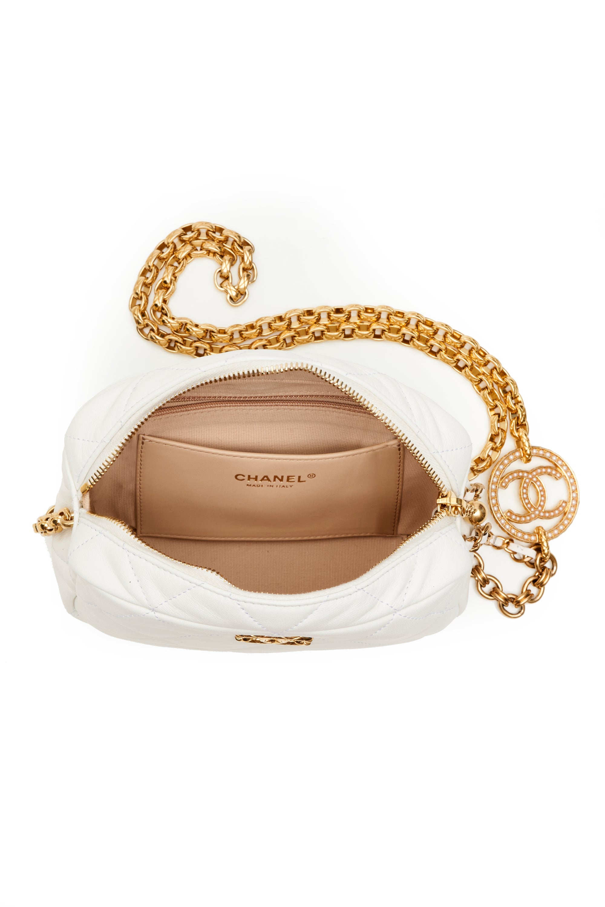 Chanel Small White Camera Bag 2022