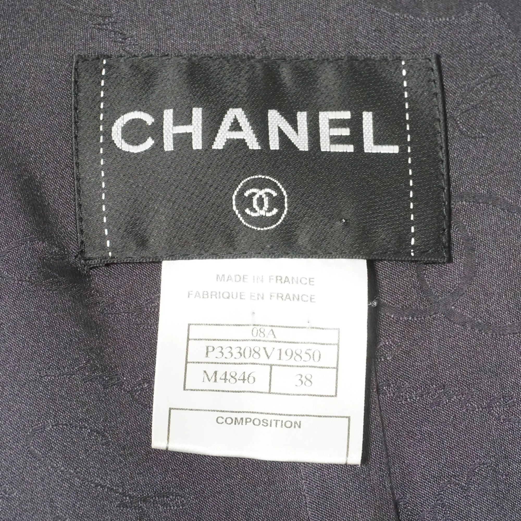 Chanel Tweed Moto Jacket Zipper Trim 2008A