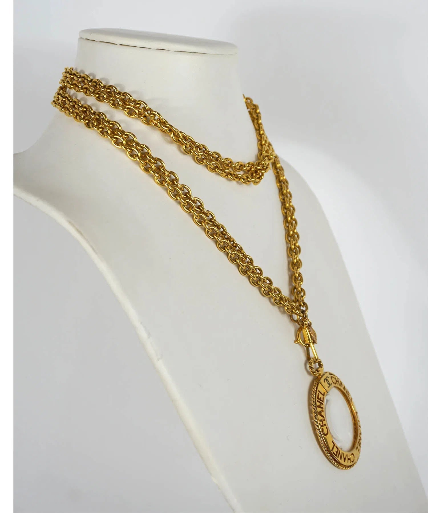 Chanel Vintage 1980's Magnifying Glass Necklace