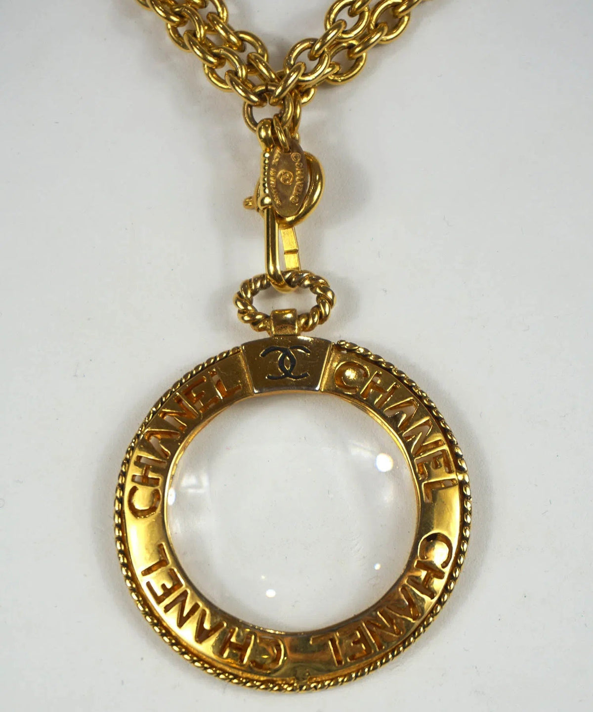 Chanel Vintage 1980&#39;s Magnifying Glass Necklace