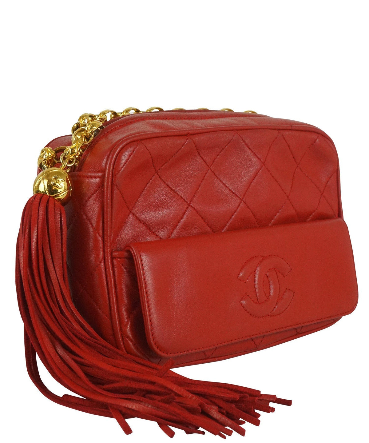 Chanel Vintage Bijoux Chain &amp; Tassel Camera Bag 1980&#39;s