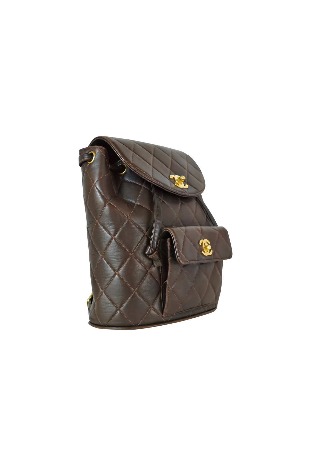 Chanel Vintage Quilted Brown Timeless Duma Backpack