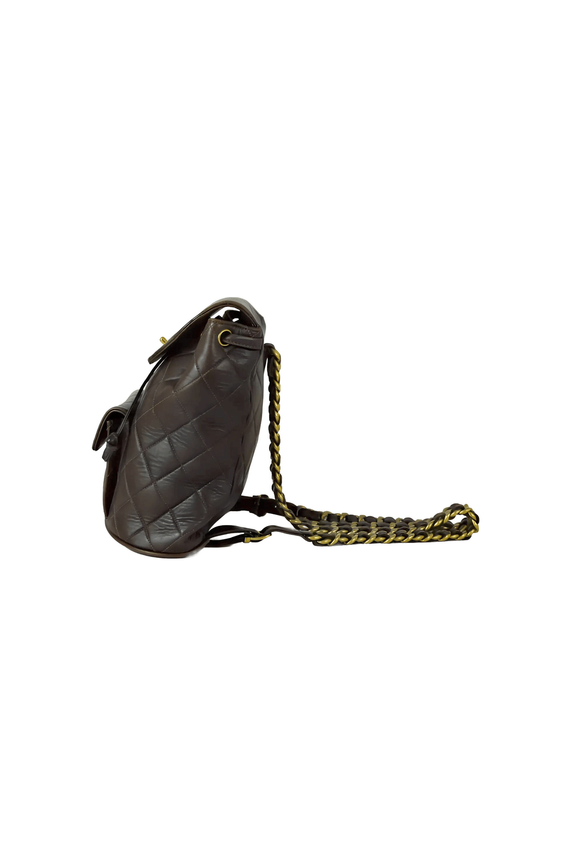 Chanel Vintage Quilted Brown Timeless Duma Backpack