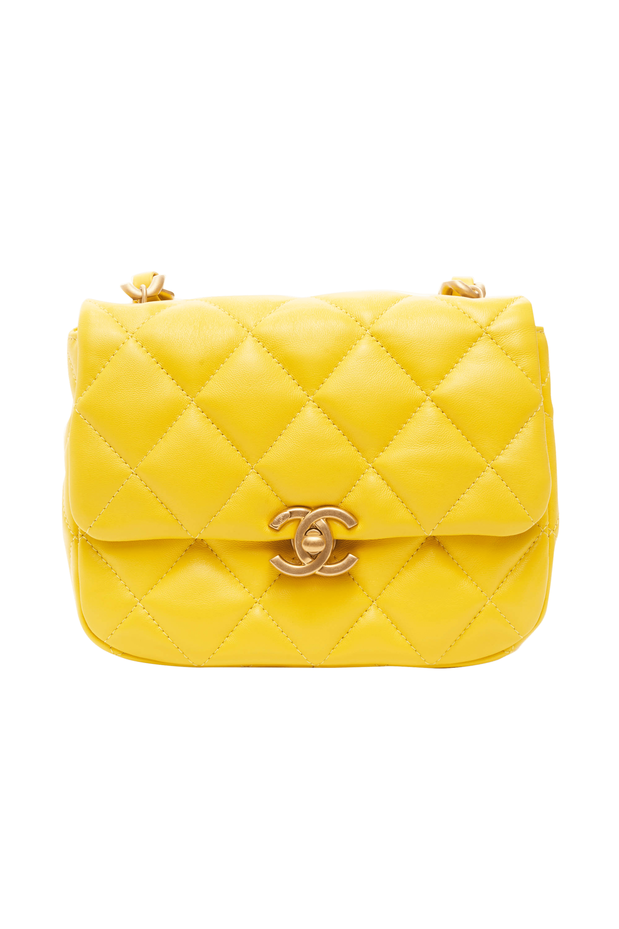 Chanel Yellow Candy Chain Cross Body Flap Purse 2022