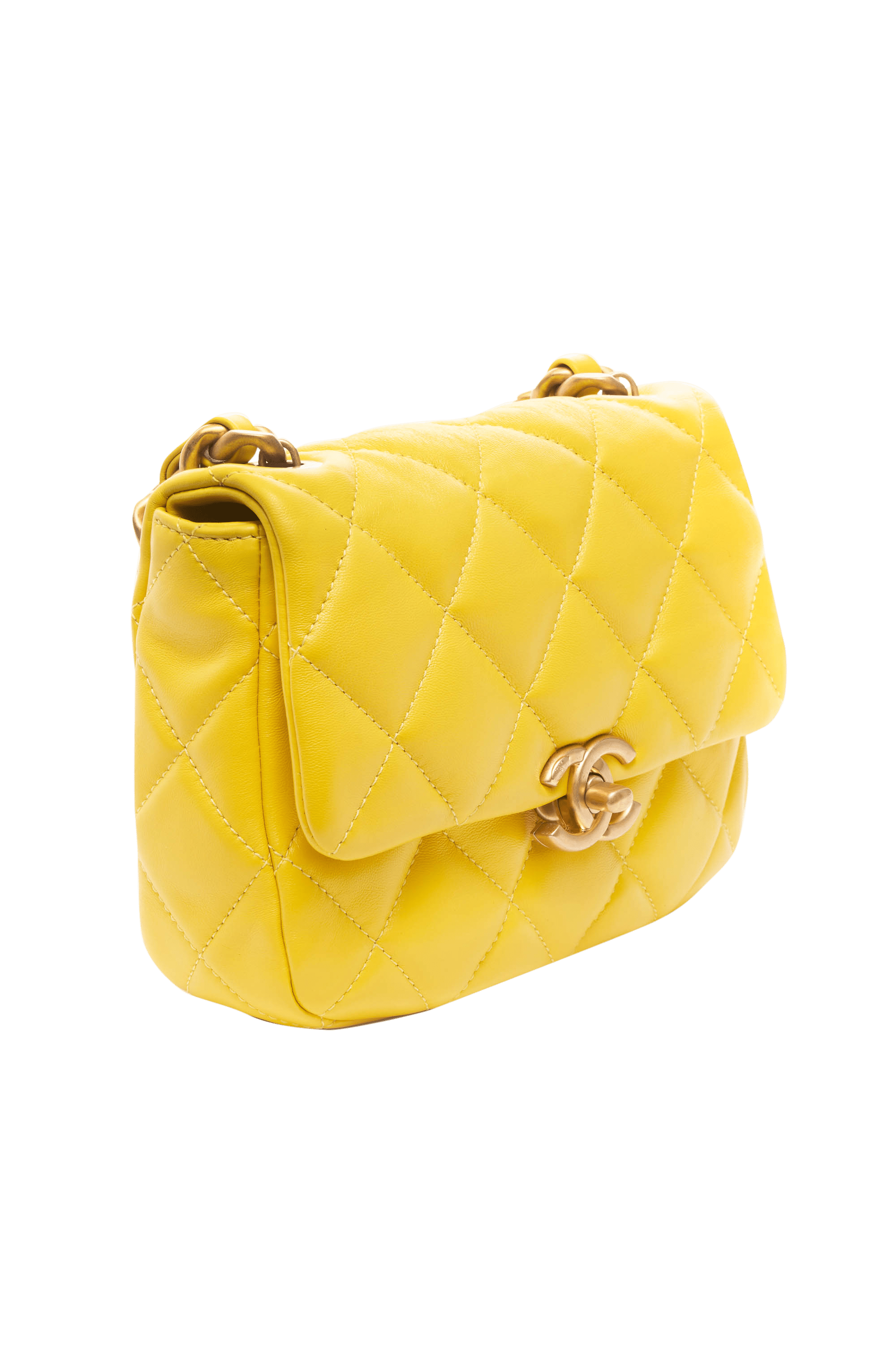 Chanel Yellow Candy Chain Cross Body Flap Purse 2022 Foxy Couture Carmel