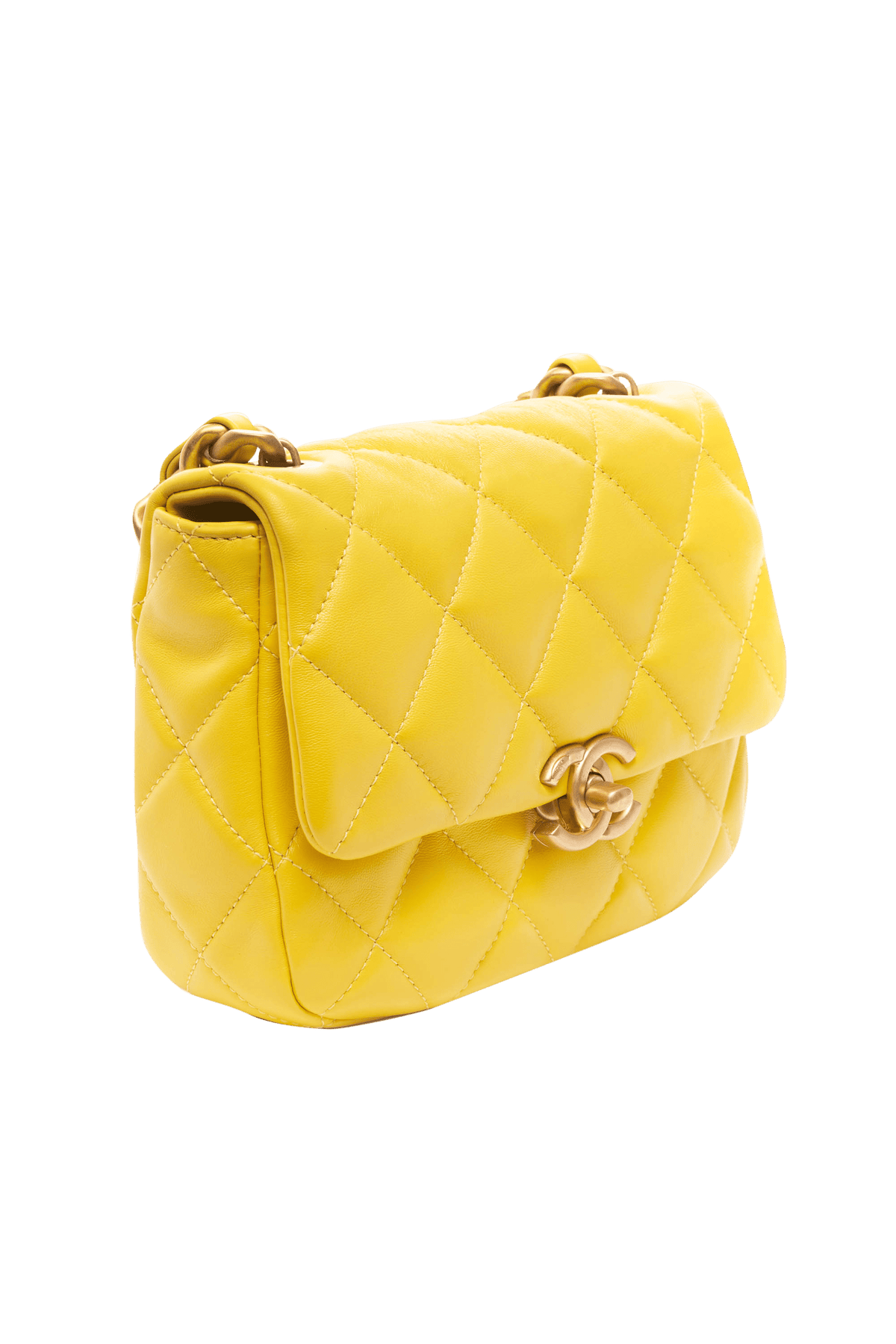 Chanel Yellow Candy Chain Cross Body Flap Purse 2022