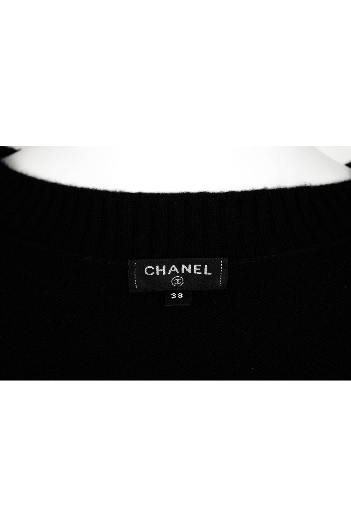 Chanel Black and White Intarsia Winged Arm "Chateau Des Dames" Sweater Size 38 2021