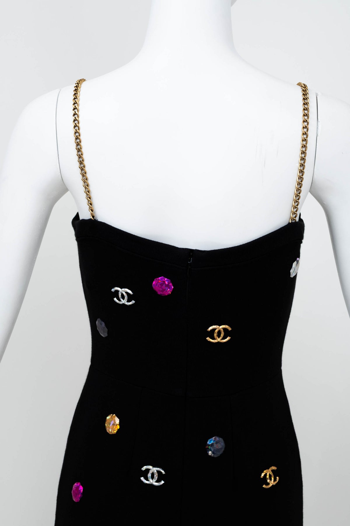 Chanel Black Charm Studded Capri Catsuit Size 34