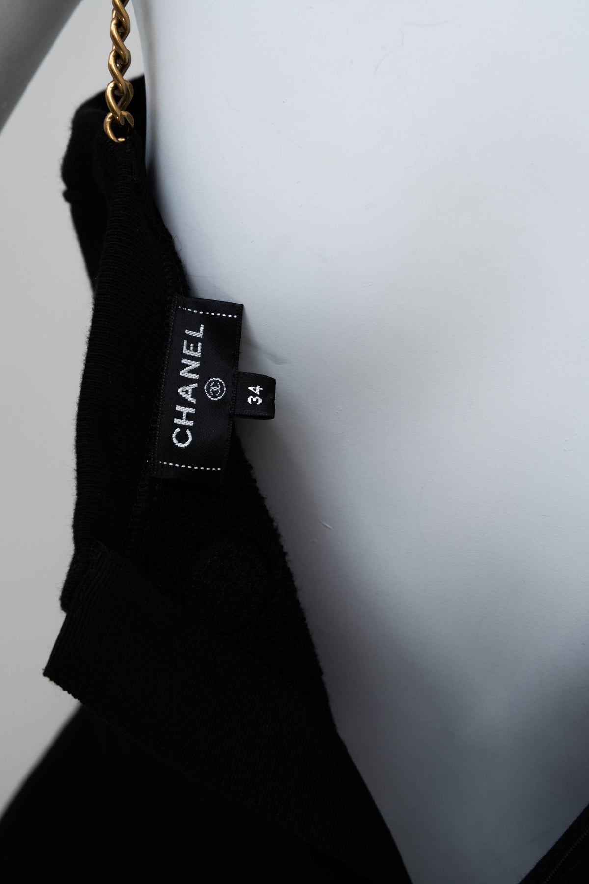 Chanel Black Charm Studded Capri Catsuit Size 34