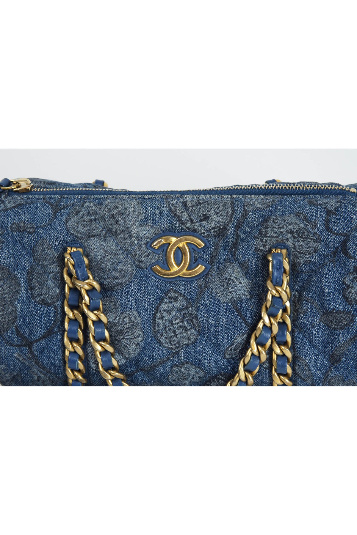 Chanel Blue Denim PrintBarrel Bag Meiers d&#39;Arts 2020-21