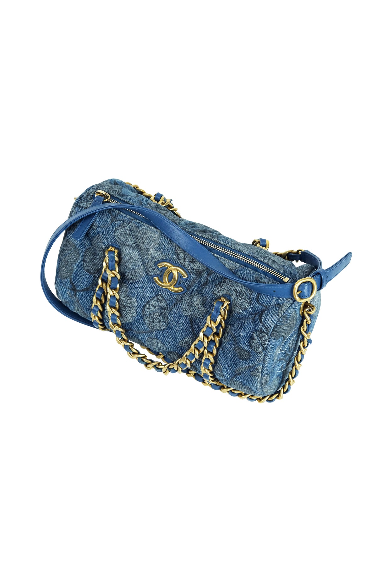 Chanel Blue Denim PrintBarrel Bag Meiers d&#39;Arts 2020-21
