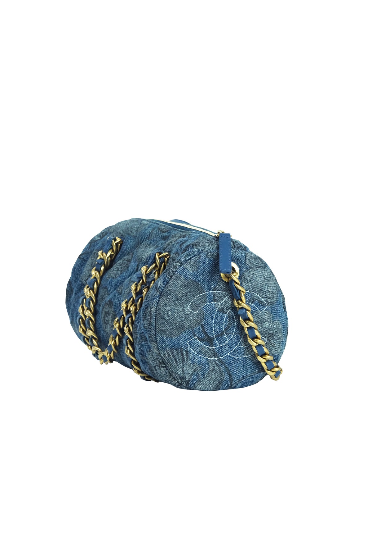 Chanel Blue Denim PrintBarrel Bag Meiers d&#39;Arts 2020-21