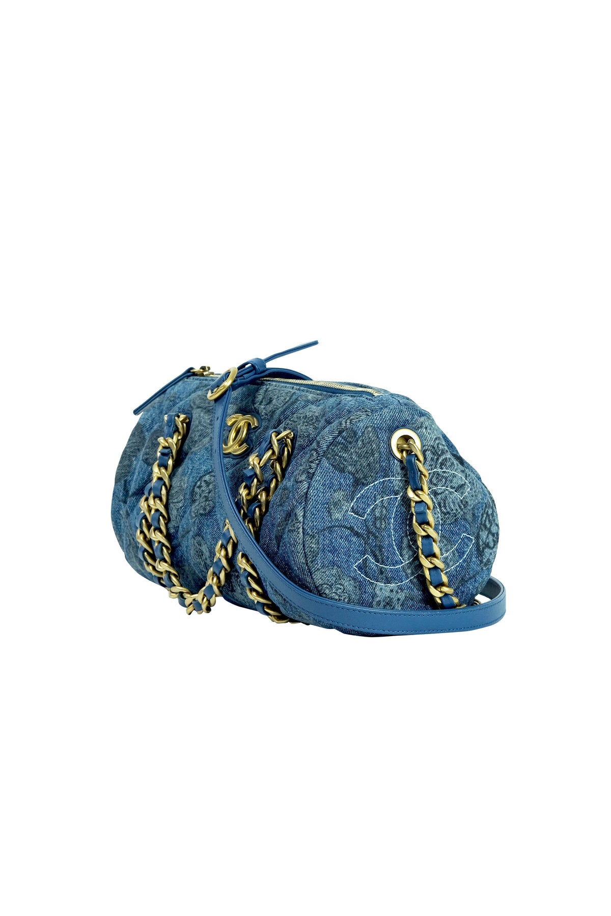 Chanel Blue Denim PrintBarrel Bag Meiers d&#39;Arts 2020-21