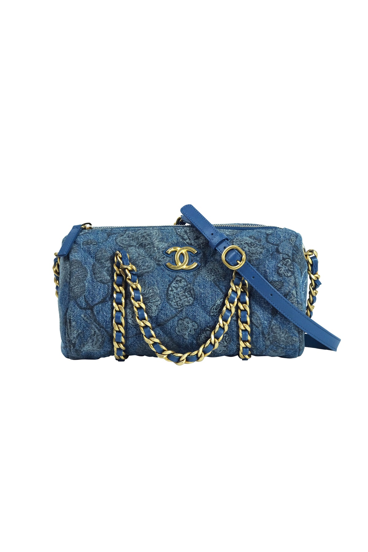 Chanel Blue Denim PrintBarrel Bag Meiers d&#39;Arts 2020-21