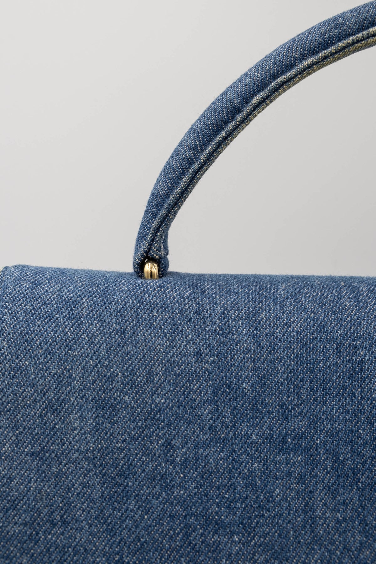 Chanel Blue Denim Kelly Bag CC Purse 1997-99