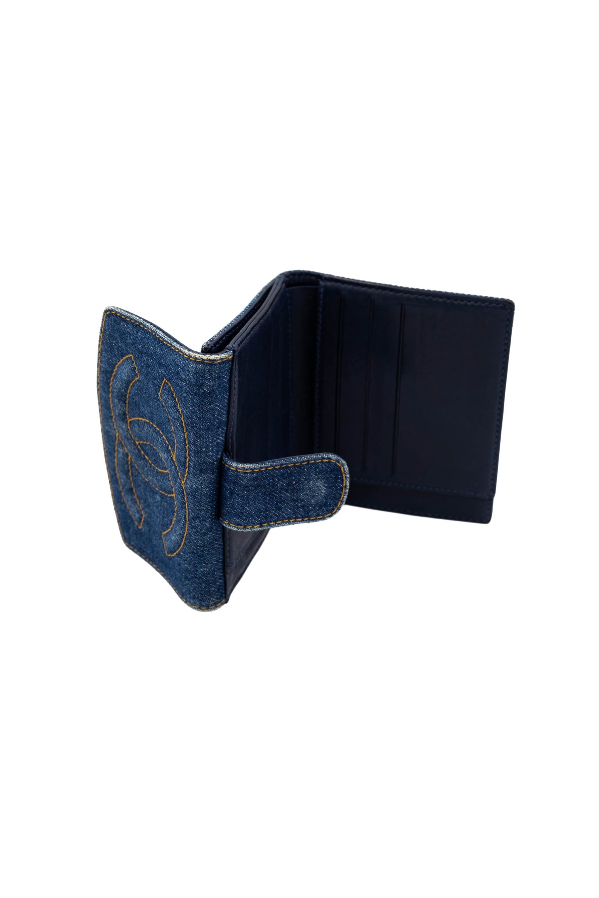 Chanel Small Blue Denim Wallet 1996-7