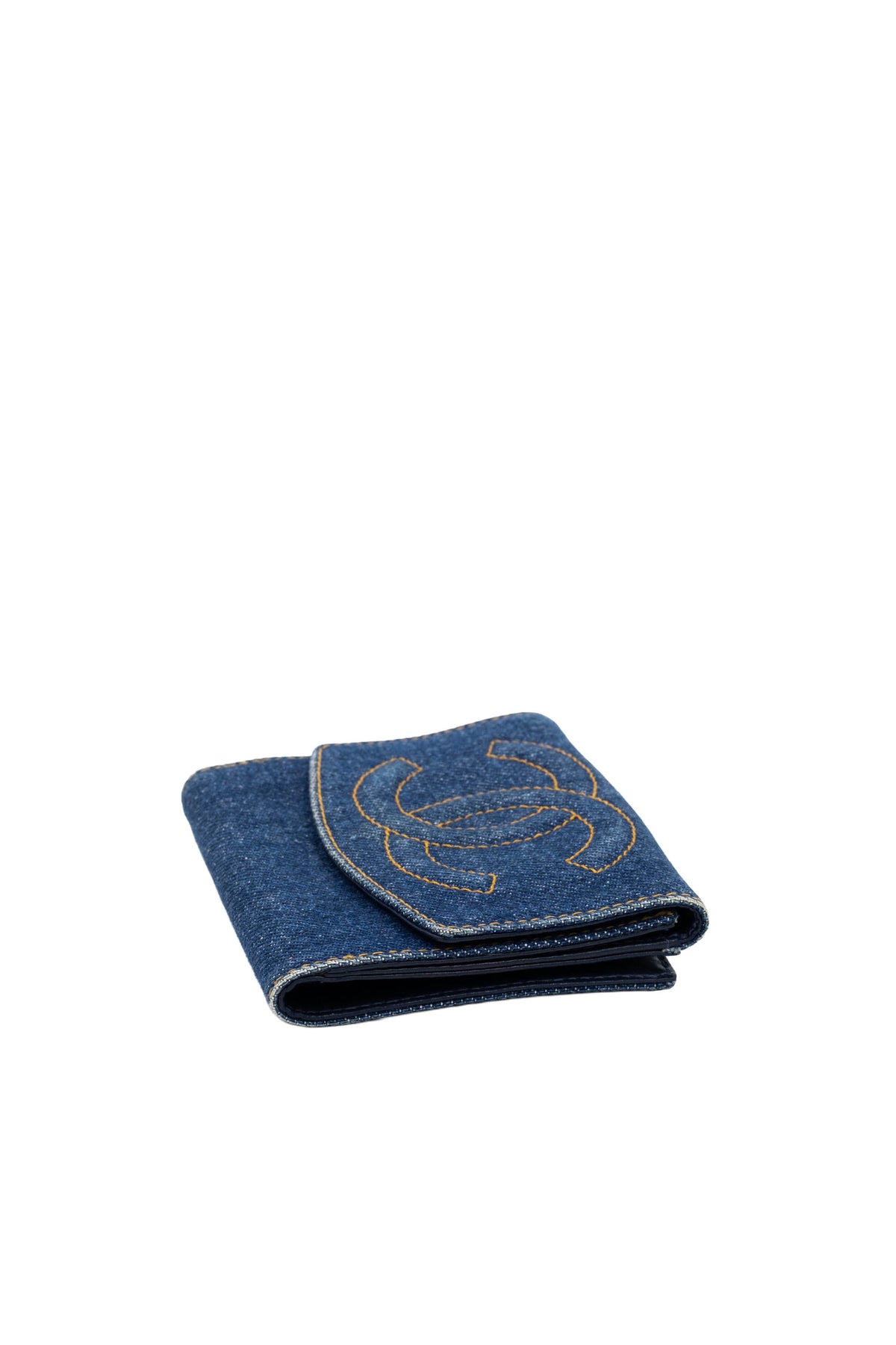 Chanel Small Blue Denim Wallet 1996-7