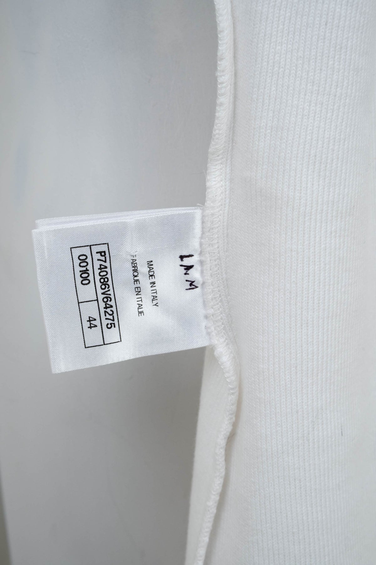 Chanel White Formula 1 Embellished Blue Car Ribbed Tee Shirt