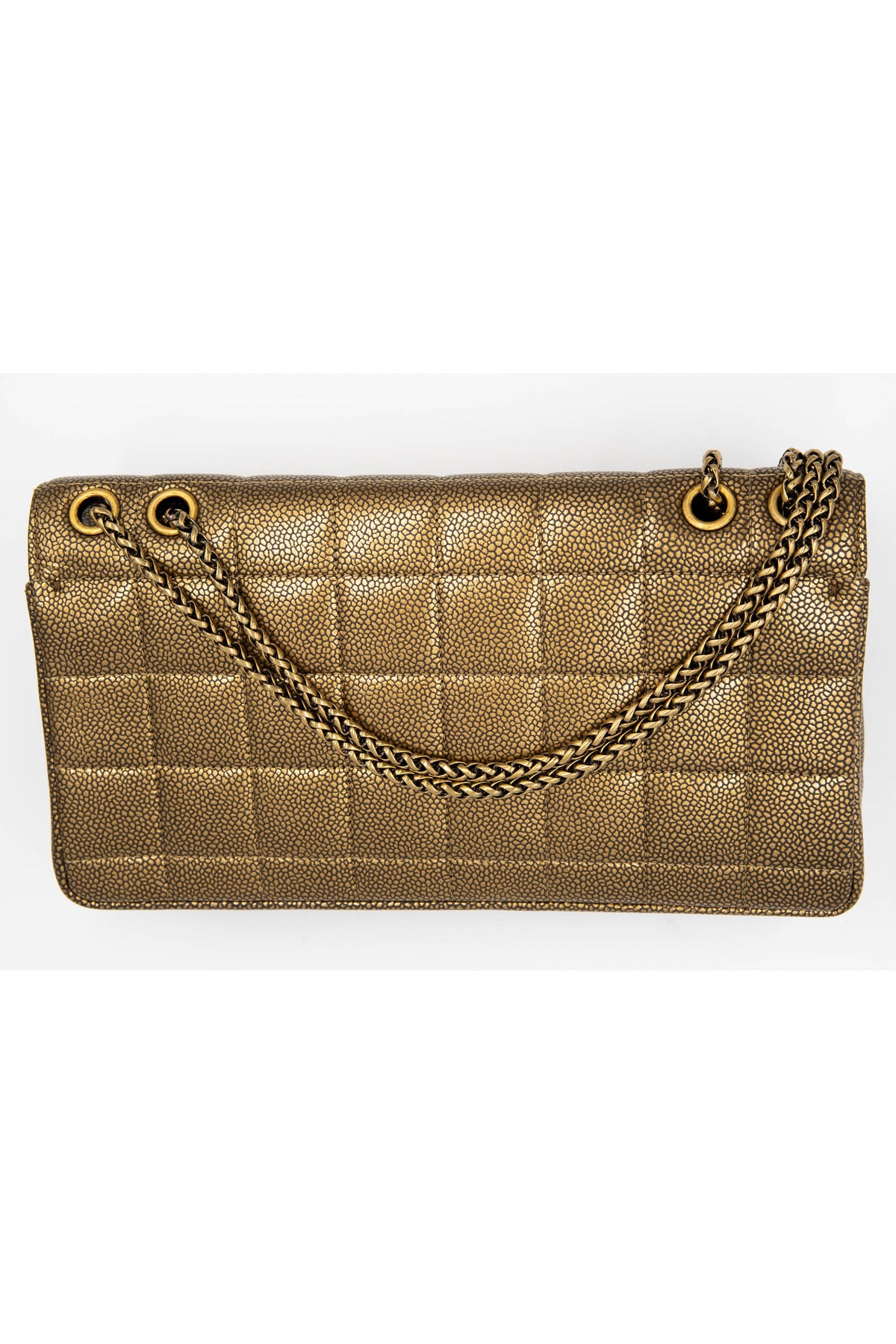 Chanel Paris Byzance East West Flap  Bronze Choco Bar Gripoix Clasp Purse 2011