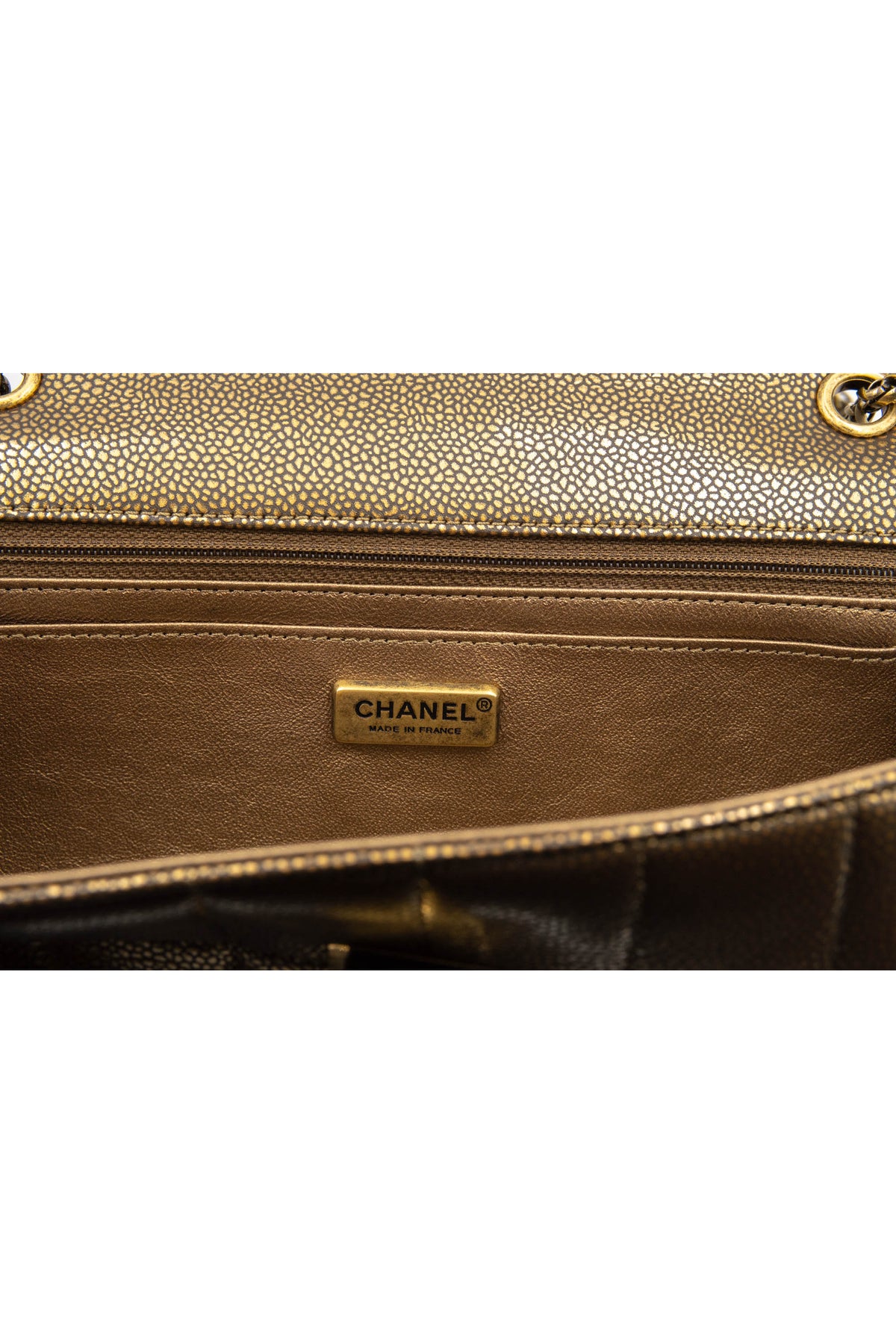 Chanel Paris Byzance East West Flap  Bronze Choco Bar Gripoix Clasp Purse 2011