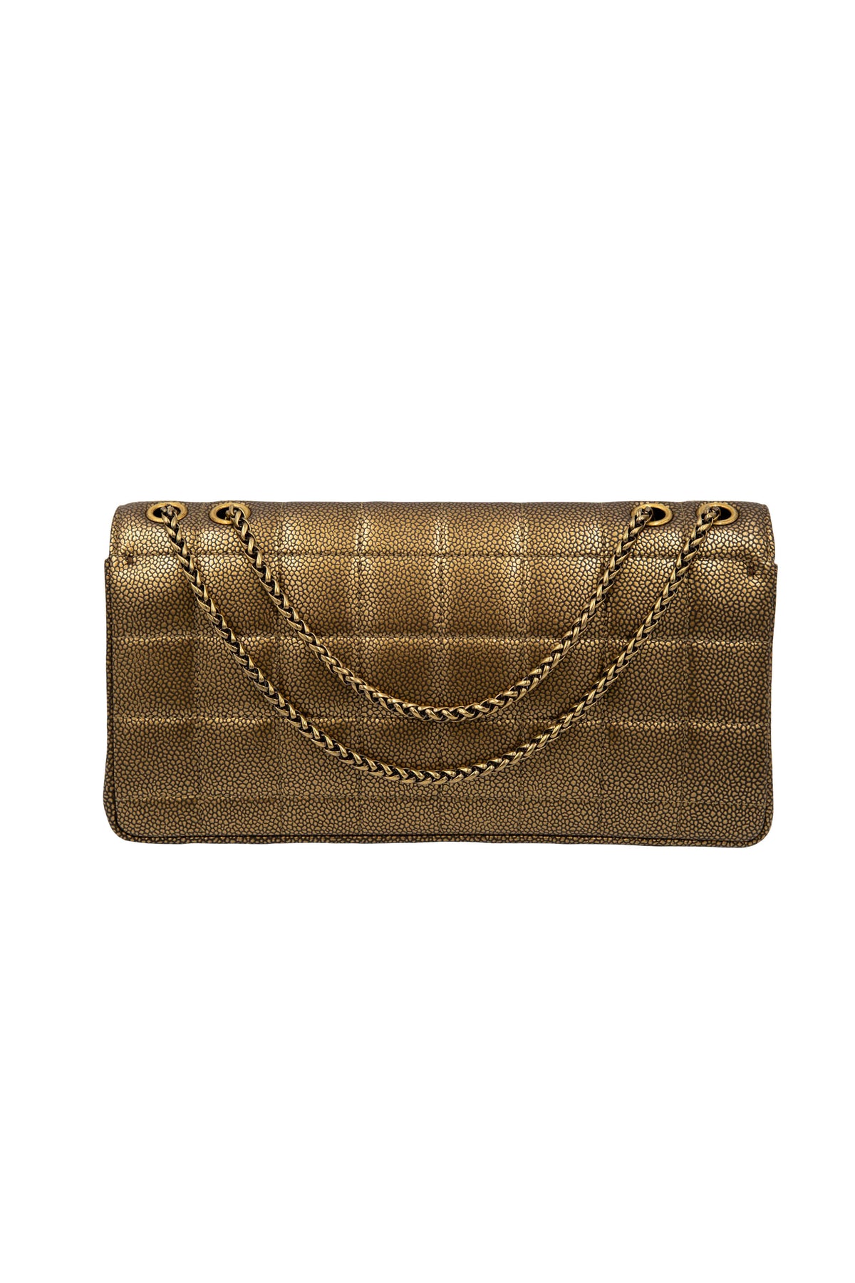 Chanel Paris Byzance East West Flap  Bronze Choco Bar Gripoix Clasp Purse 2011