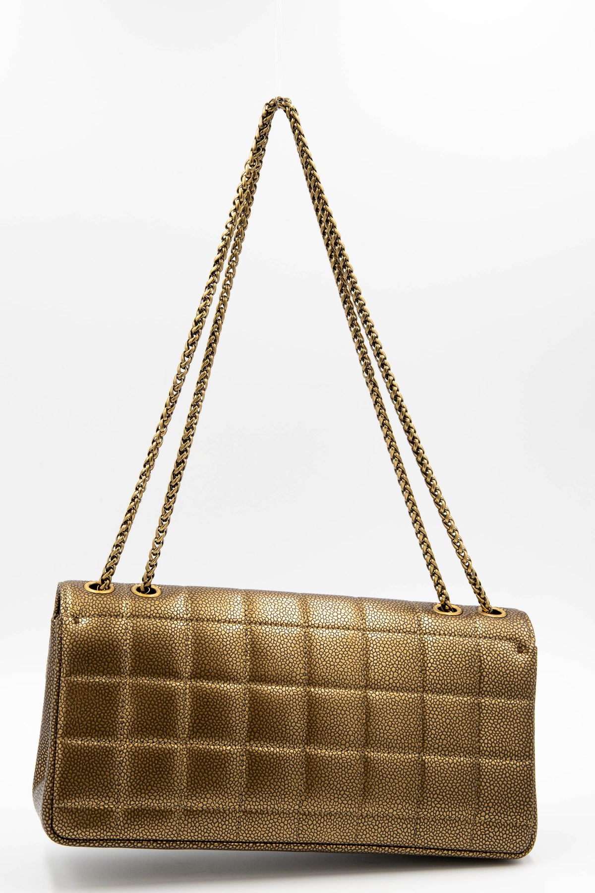 Chanel Paris Byzance East West Flap  Bronze Choco Bar Gripoix Clasp Purse 2011
