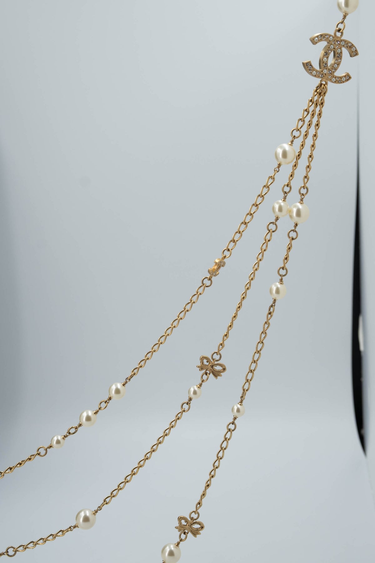 Chanel Rare Birdcage and Pearl Gold Tone Sautoir Necklace 2006