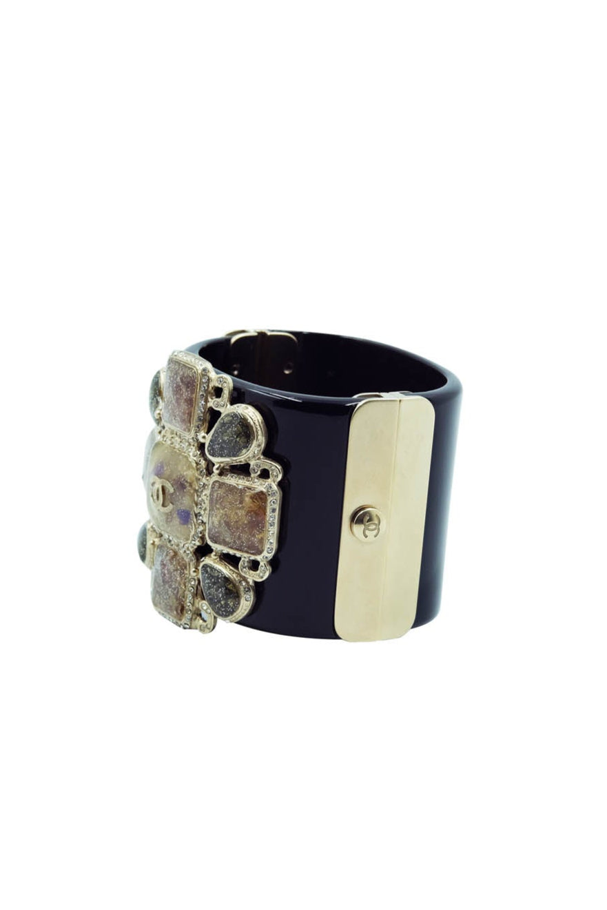 Chanel Byzantine Gripoix Jewel Resin Cuff B12 A