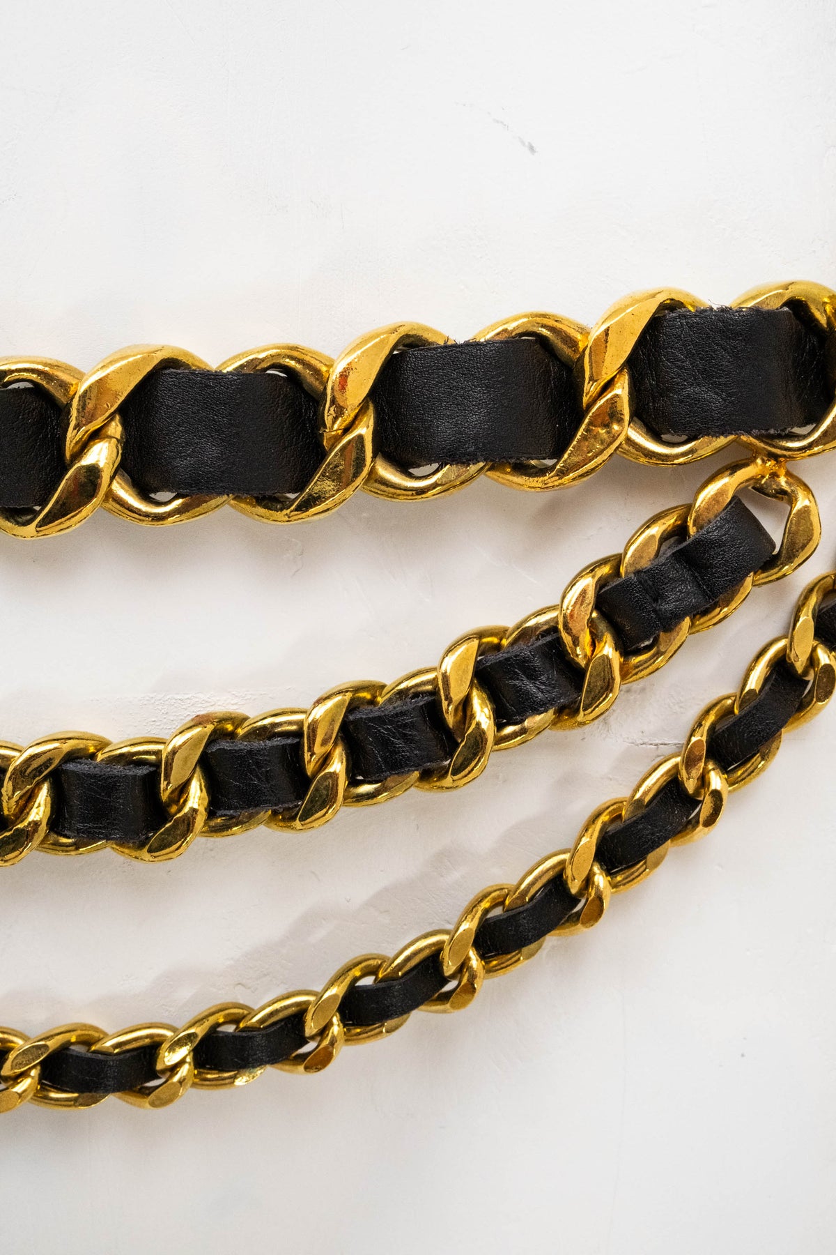 Chanel 24k Gold Plate 3 Row X-Wide Chain Belt 1994 Coco Charm