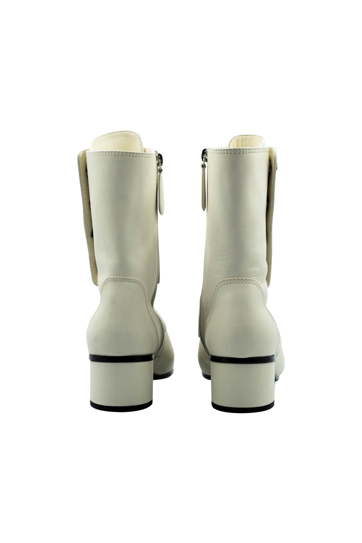 Chanel Bone White Black Patent Cap Toe Size 37.5 2019B