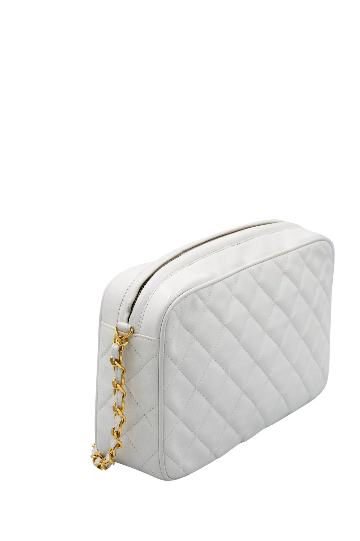 Chanel White Napa Camera bag With Tassel 1994-6