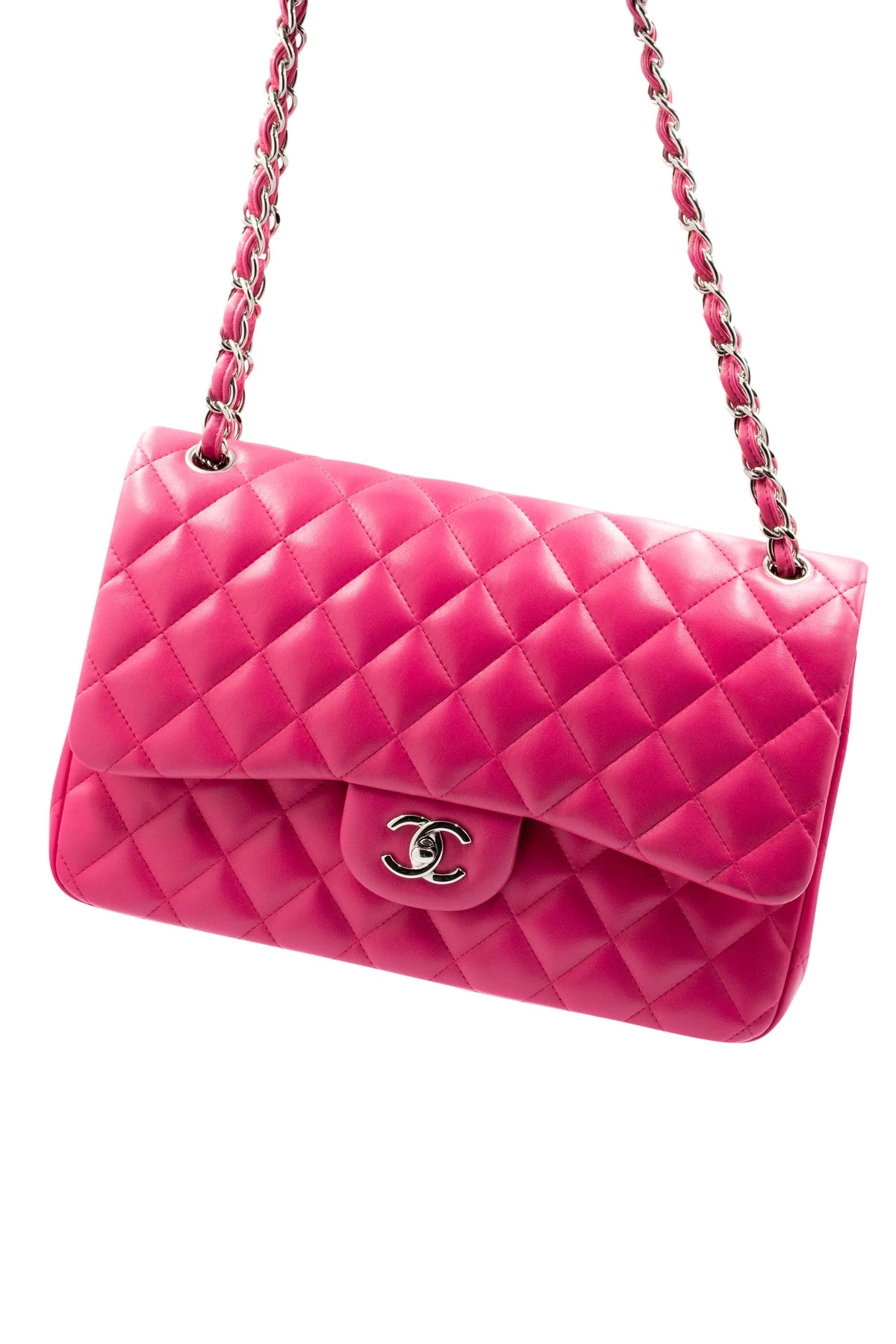 Chanel Jumbo Barbie Pink Napa Double Flap Purse 2014