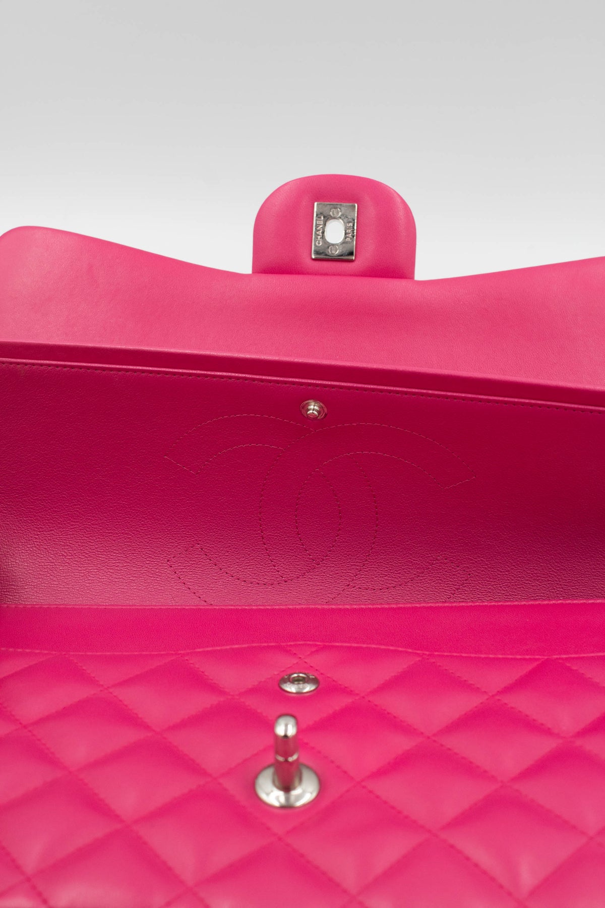 Chanel Jumbo Barbie Pink Napa Double Flap Purse 2014