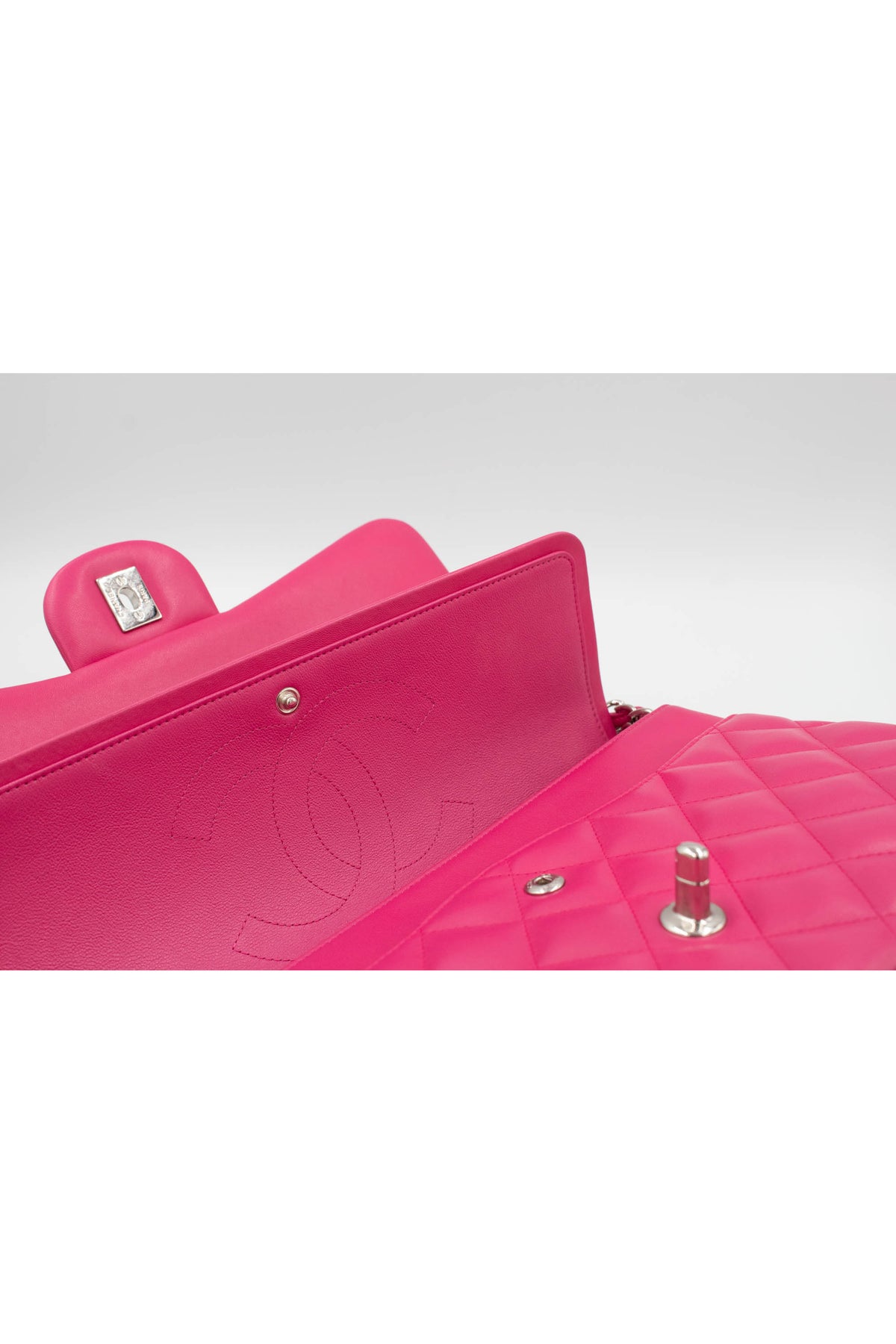 Chanel Jumbo Barbie Pink Napa Double Flap Purse 2014