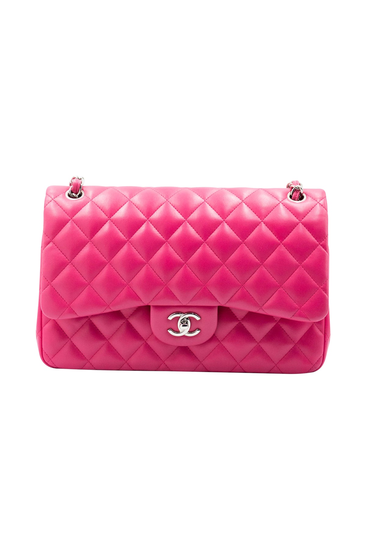 Chanel Jumbo Barbie Pink Napa Double Flap Purse 2014