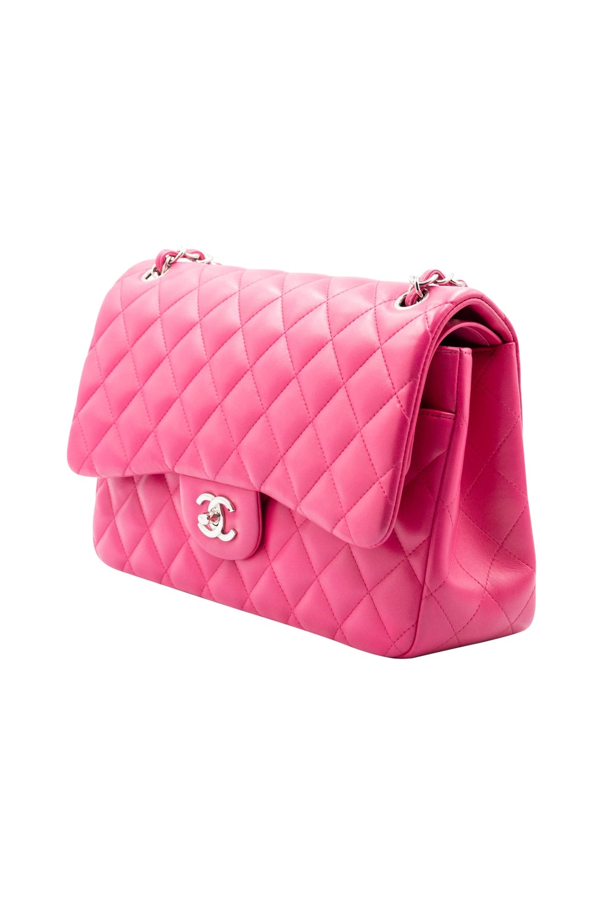 Chanel Jumbo Barbie Pink Napa Double Flap Purse 2014