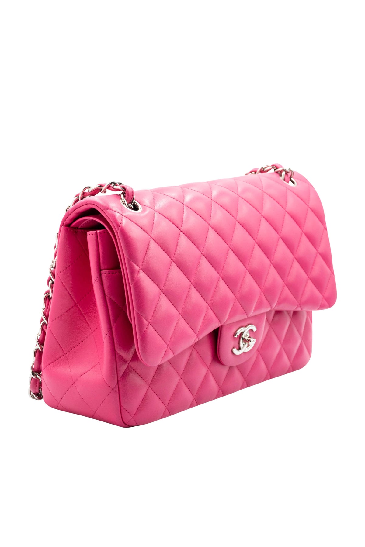 Chanel Jumbo Barbie Pink Napa Double Flap Purse 2014