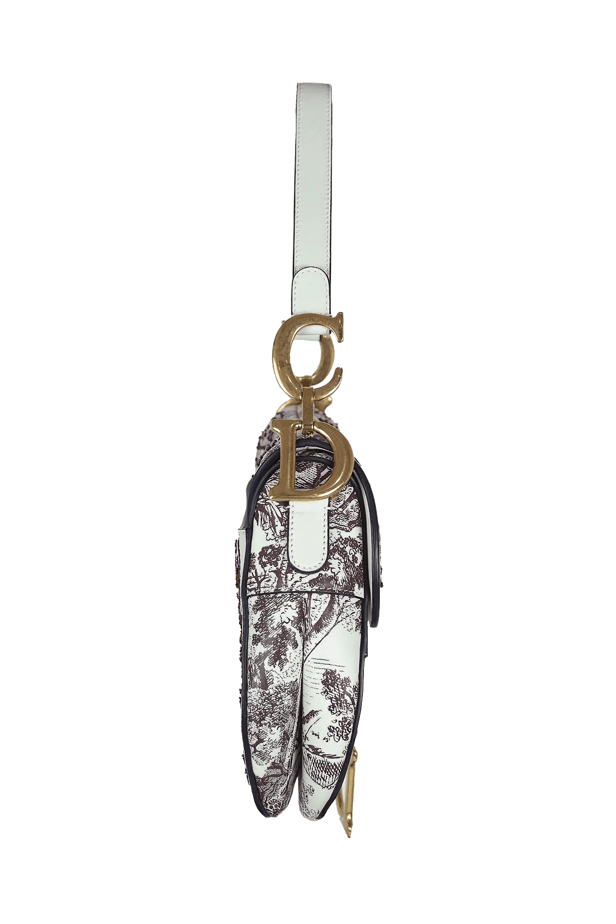 Christian Dior Beaded Toile Tiger Saddle Bag 2019