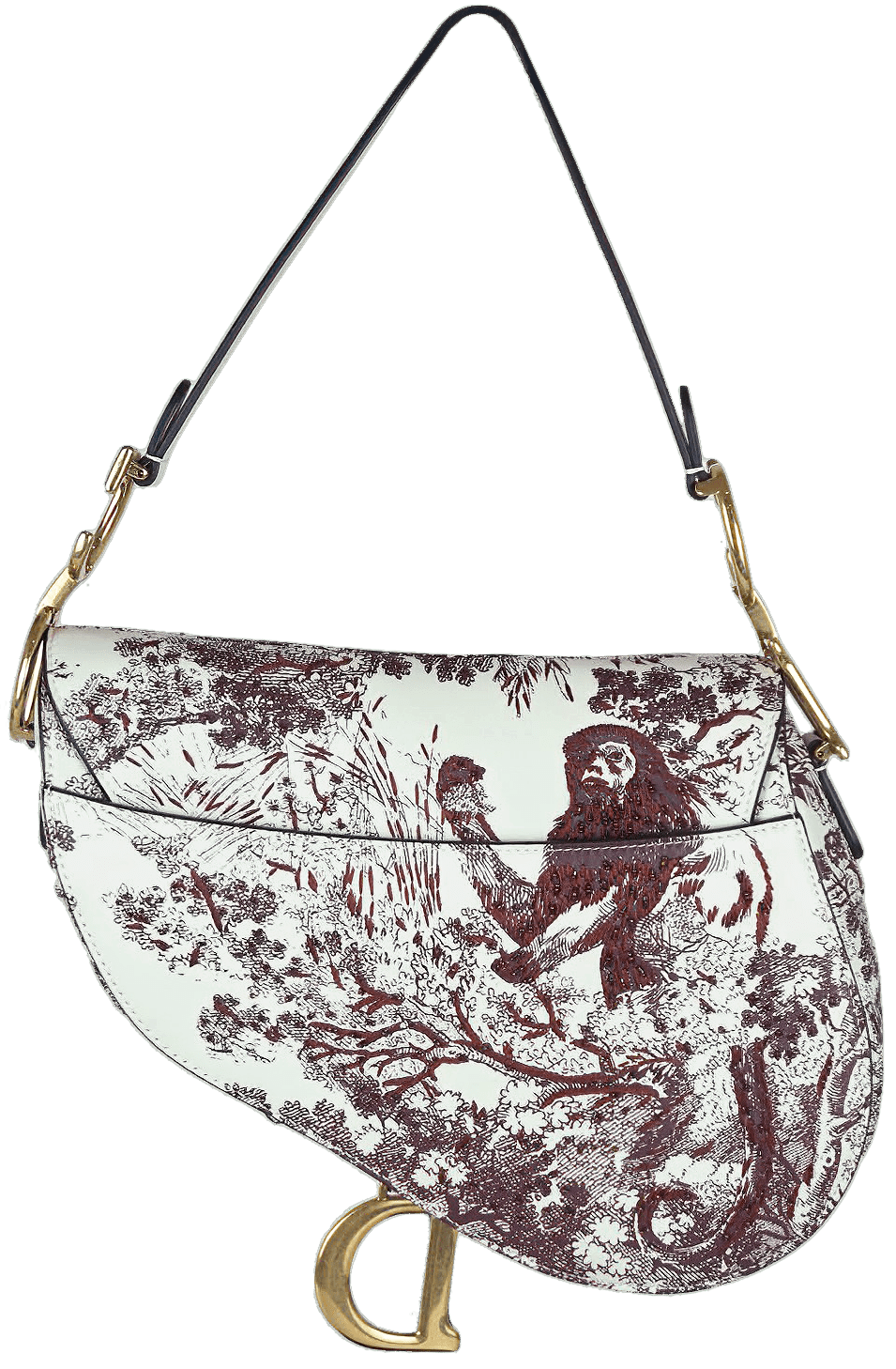 Christian Dior Beaded Toile Tiger Saddle Bag 2019