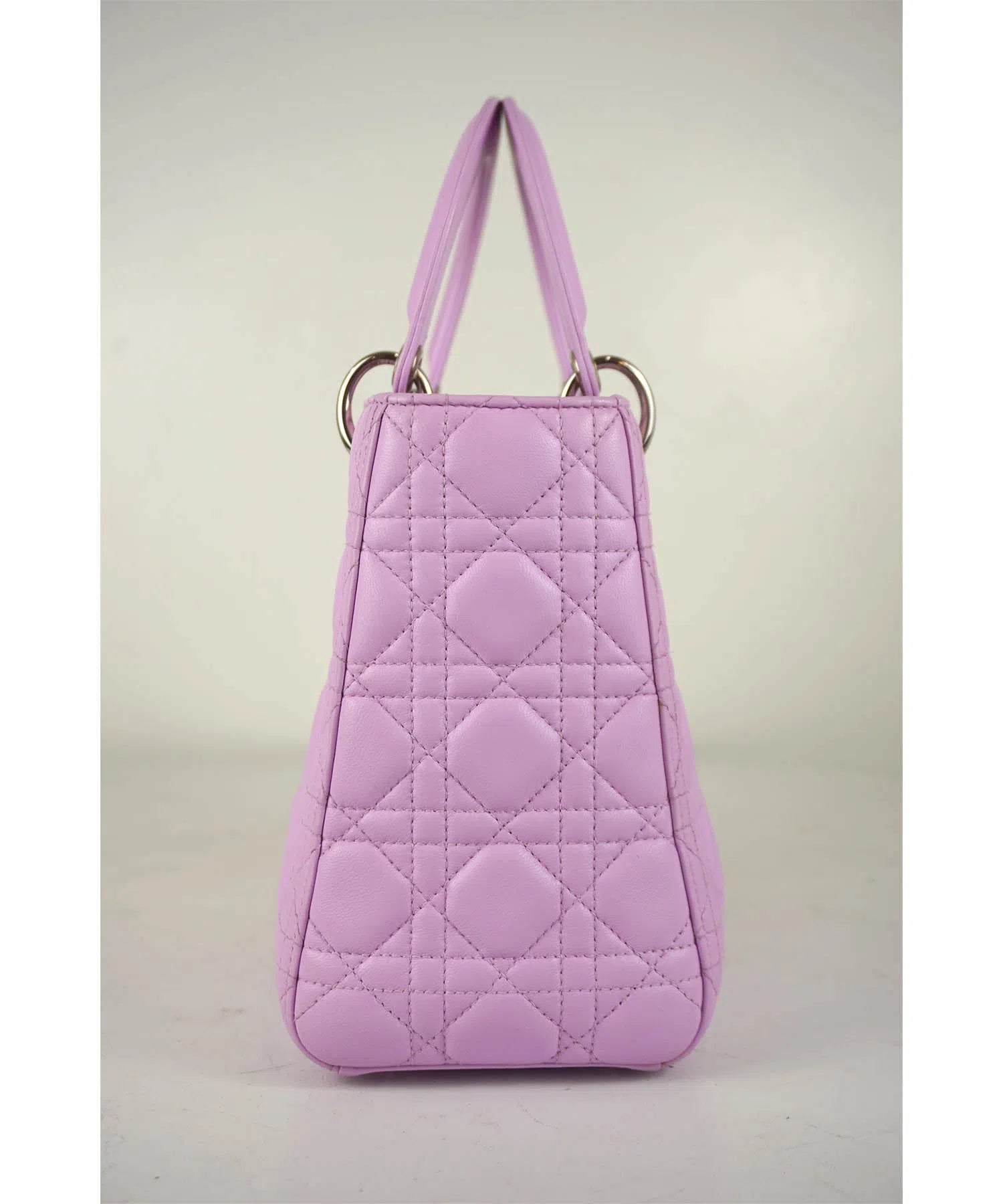 Christian Dior Medium Lady Bag w/Cannage Lambskin Leather - Foxy Couture Carmel