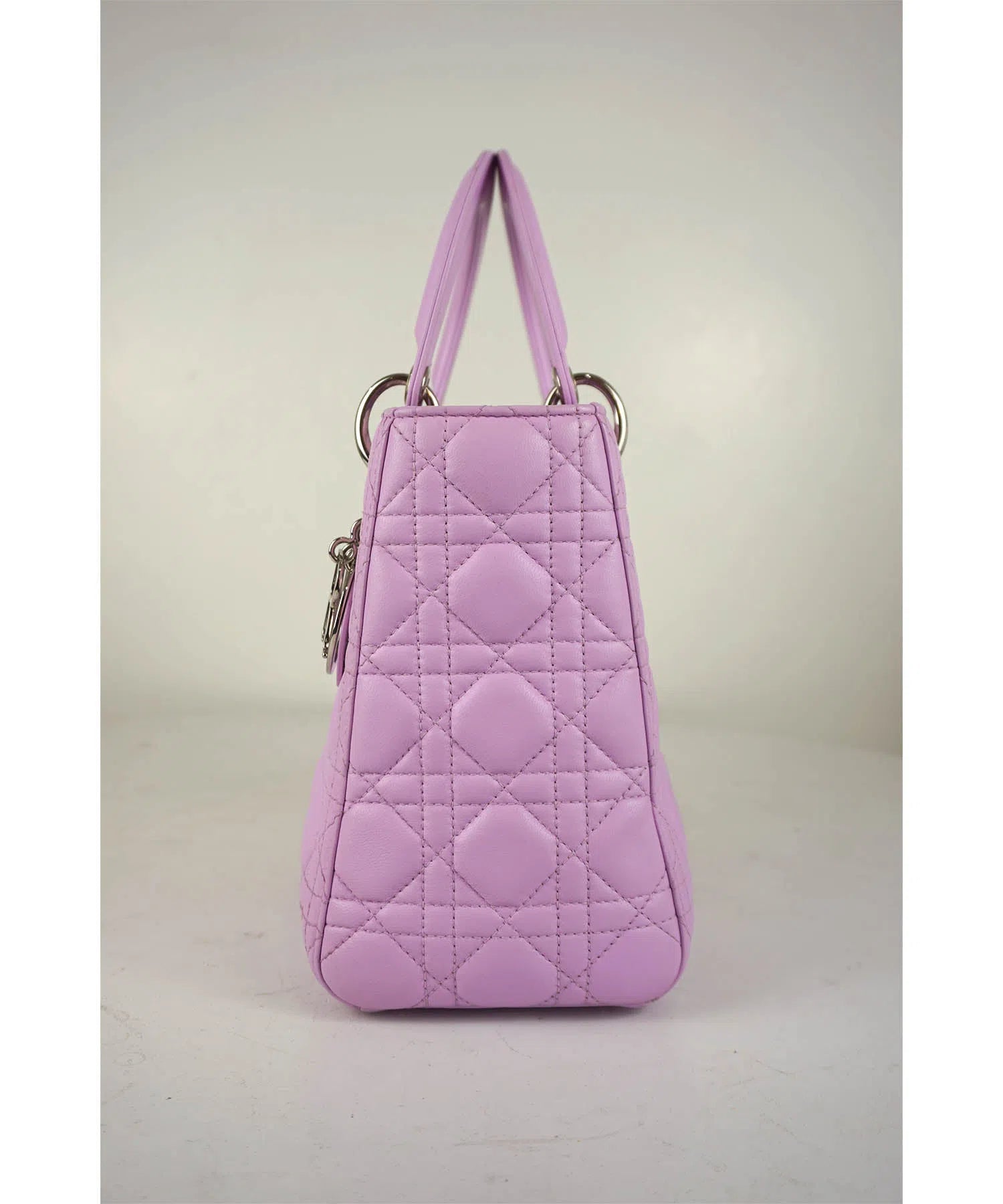 Christian Dior Medium Lady Bag w/Cannage Lambskin Leather - Foxy Couture Carmel