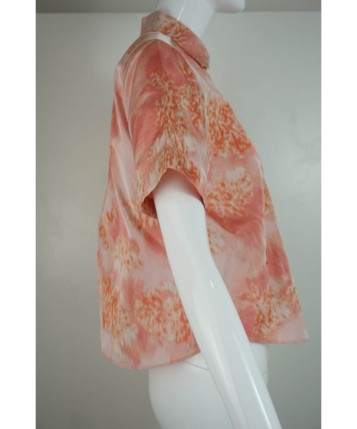 Christian Dior Peach Print Taffeta Top 36/4