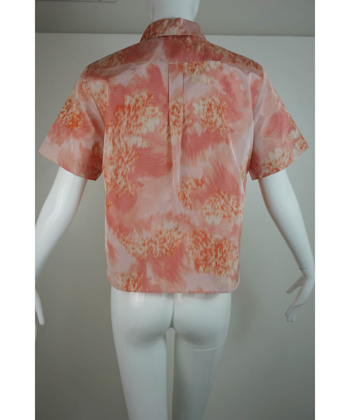 Christian Dior Peach Print Taffeta Top 36/4