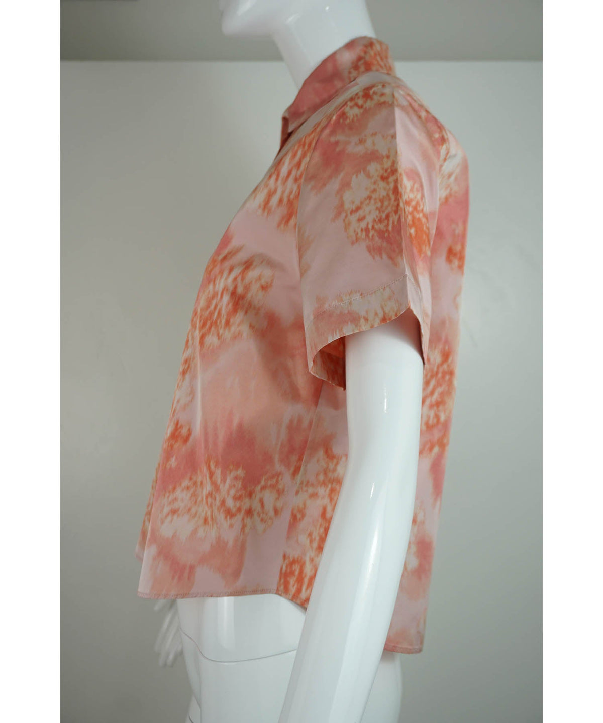 Christian Dior Peach Print Taffeta Top 36/4