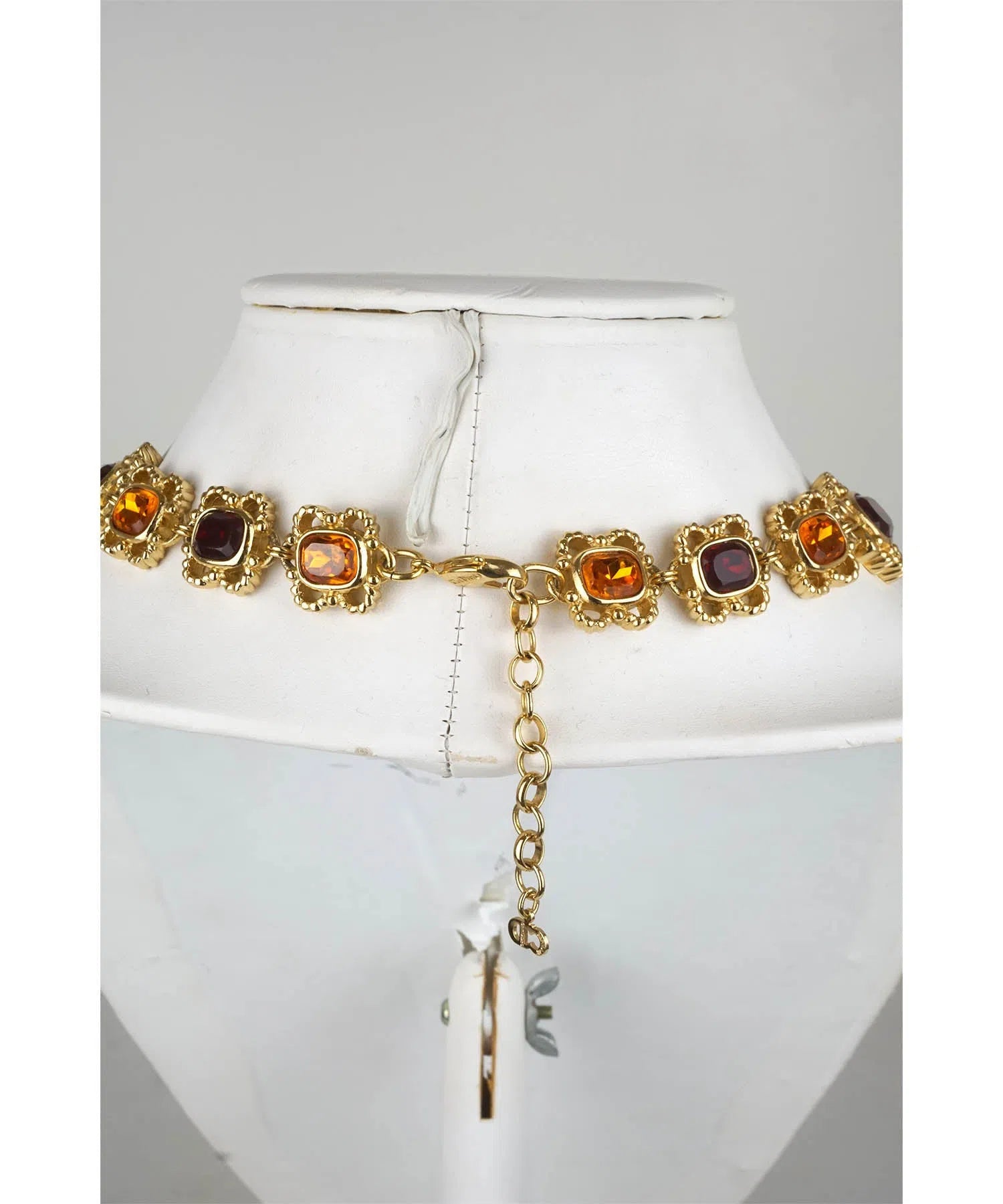 Christian Dior Rare Vintage Crystal Embellished Necklace 1960's-1970's - Foxy Couture Carmel