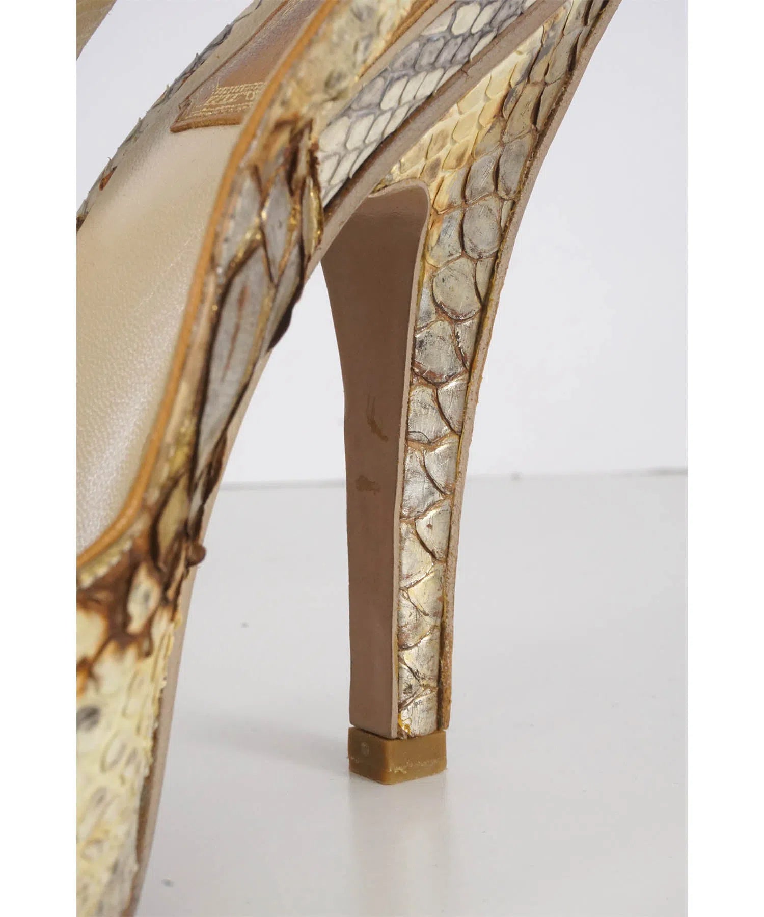 Christian Dior Snakeskin Slingback Pumps Foxy Couture Carmel