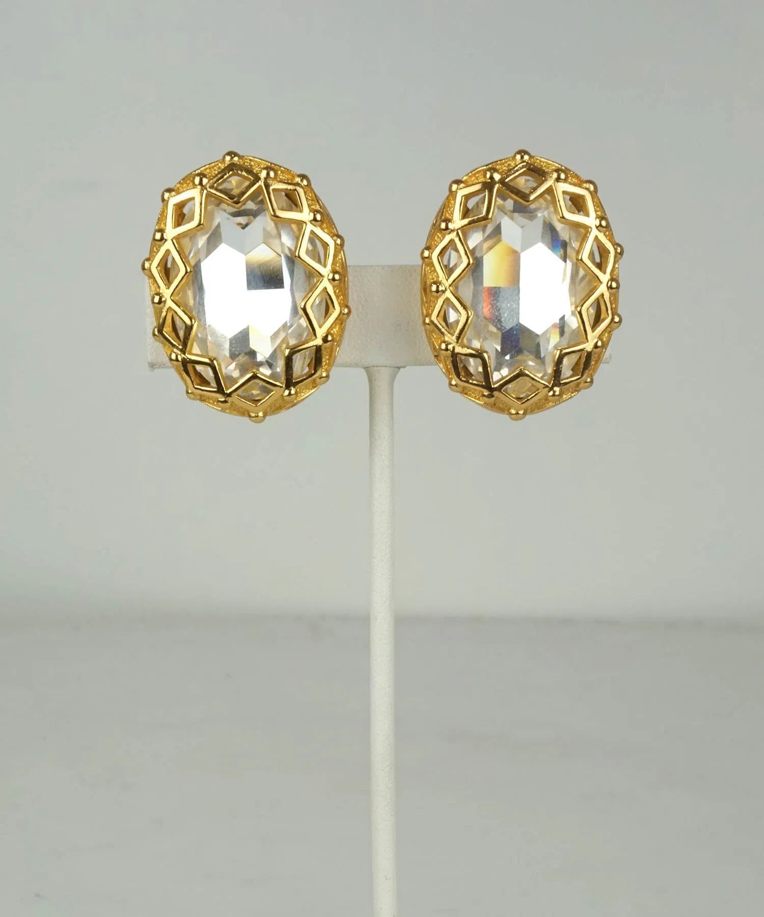 Christian Dior Vintage Headlight Earrings 1960's-1970's - Foxy Couture Carmel